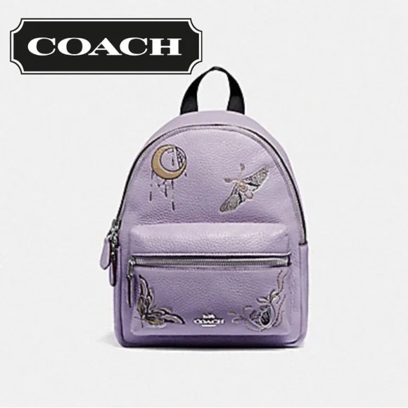 Coach Mini Charlie Backpack Teal/Plaid Leather & Charcoal Gray EUC Coach | Bags | Coach F5835 Mini Charlie Signature Backpack  main image 2